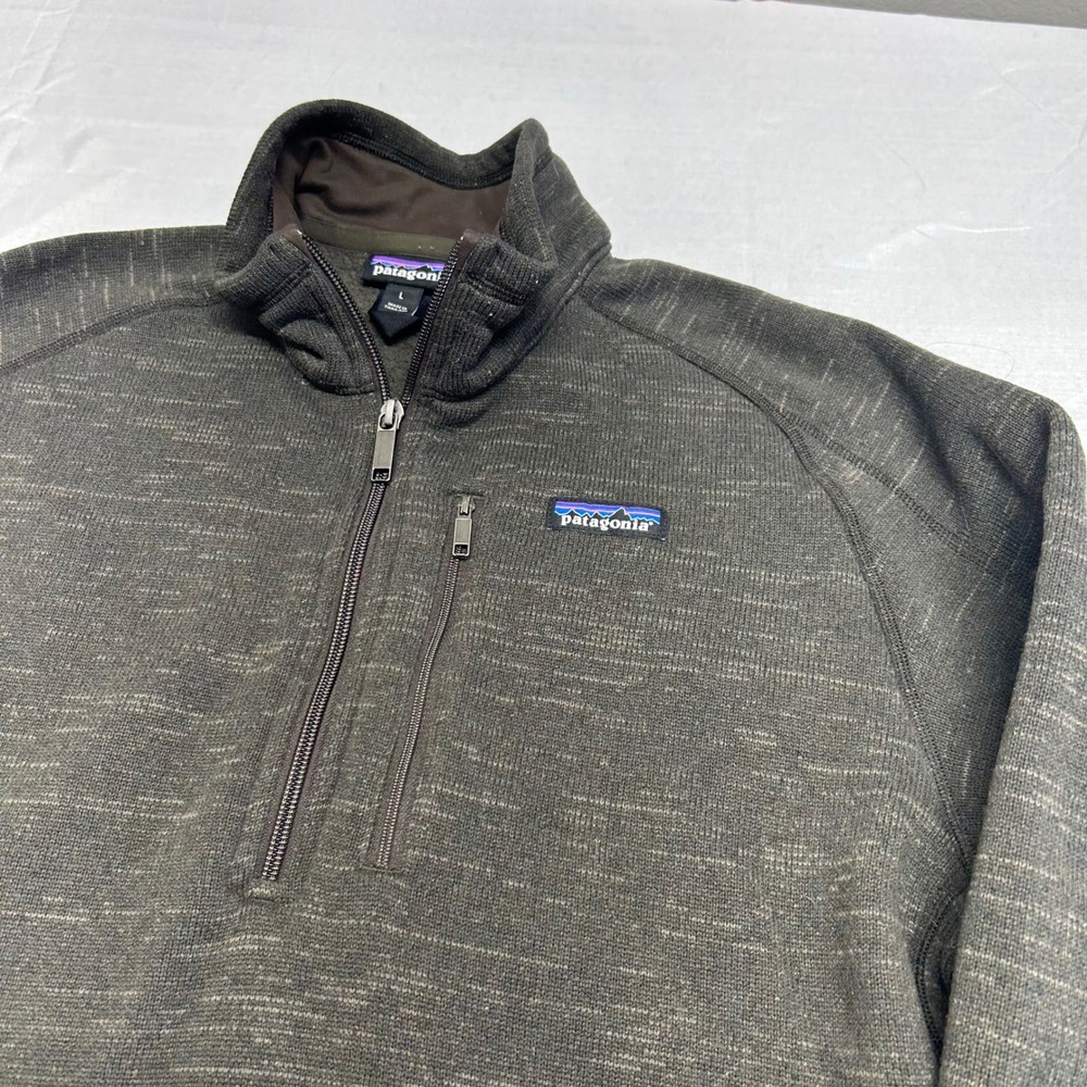 Patagonia Better Sweater Mens Large 1/4 Zip Fleece Pullover Brown 25527 - Picture 4 of 7
